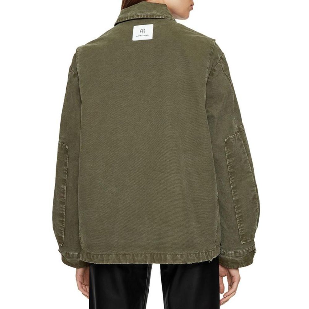 Anine Bing Womens Joey Green Field Military Twill Anorak Jacket Coat NWT - Picture 2 of 2